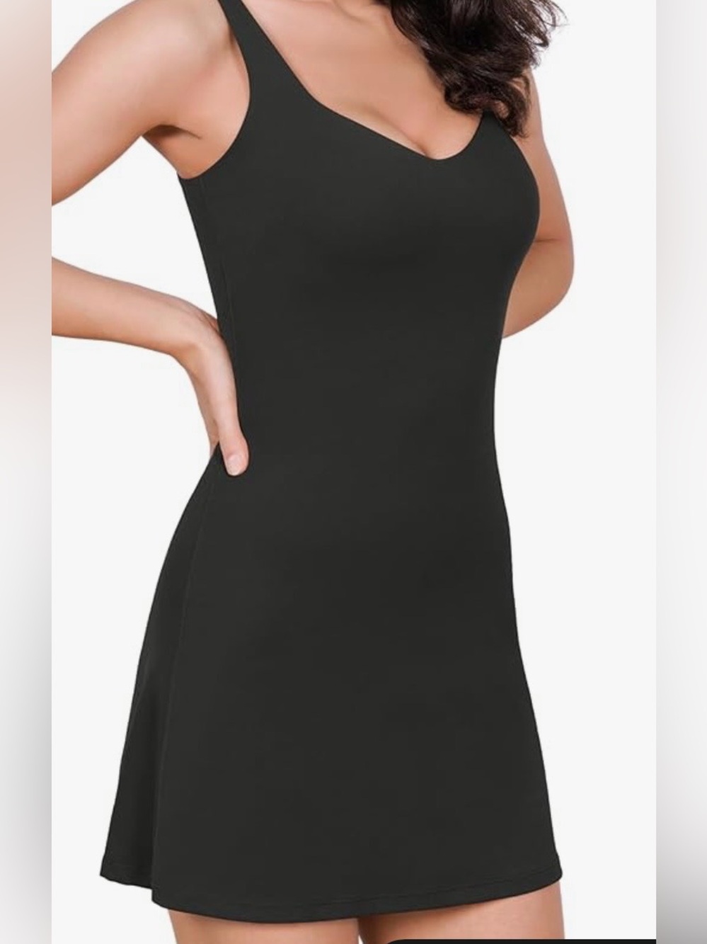 Ododos Black Active Dress with Shorts Size Small